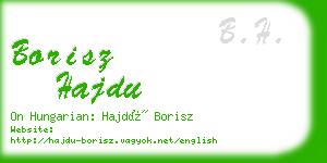 borisz hajdu business card